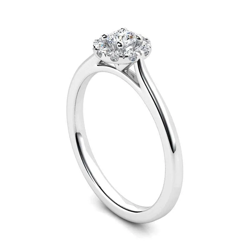 Rose - Petit Diamond Halo Ring 0.25ct