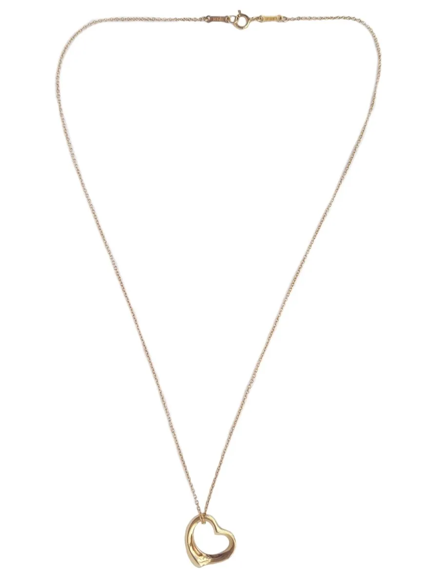 Tiffany & Co 16mm Open Heart Pendant 750 (Gold)  16"