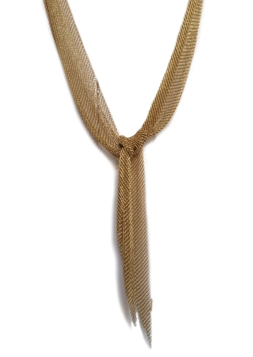 Tiffany & Co. Elsa Peretti 18k Yellow Gold Mesh Scarf Necklace