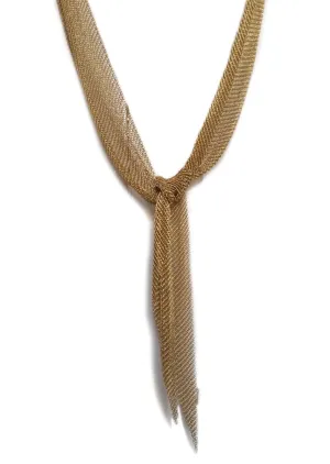 Tiffany & Co. Elsa Peretti 18k Yellow Gold Mesh Scarf Necklace