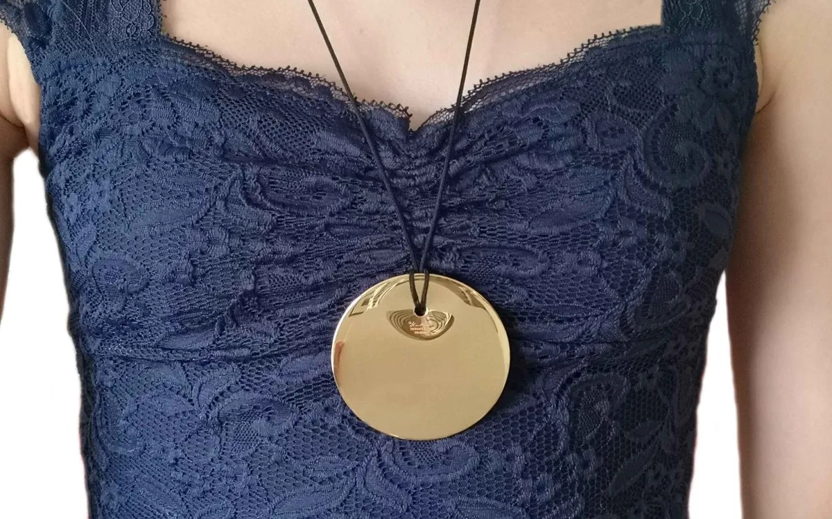 Tiffany & Co. Elsa Peretti Extra Large Gold Disc Pendant