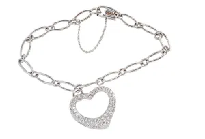 Tiffany & Co. Elsa Peretti Open Heart Diamond Bracelet