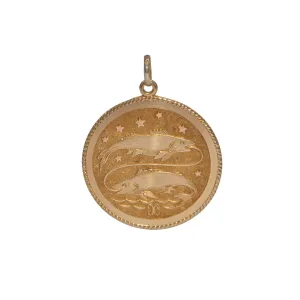 Vintage 14k Gold Pisces Zodiac Pendant/Charm