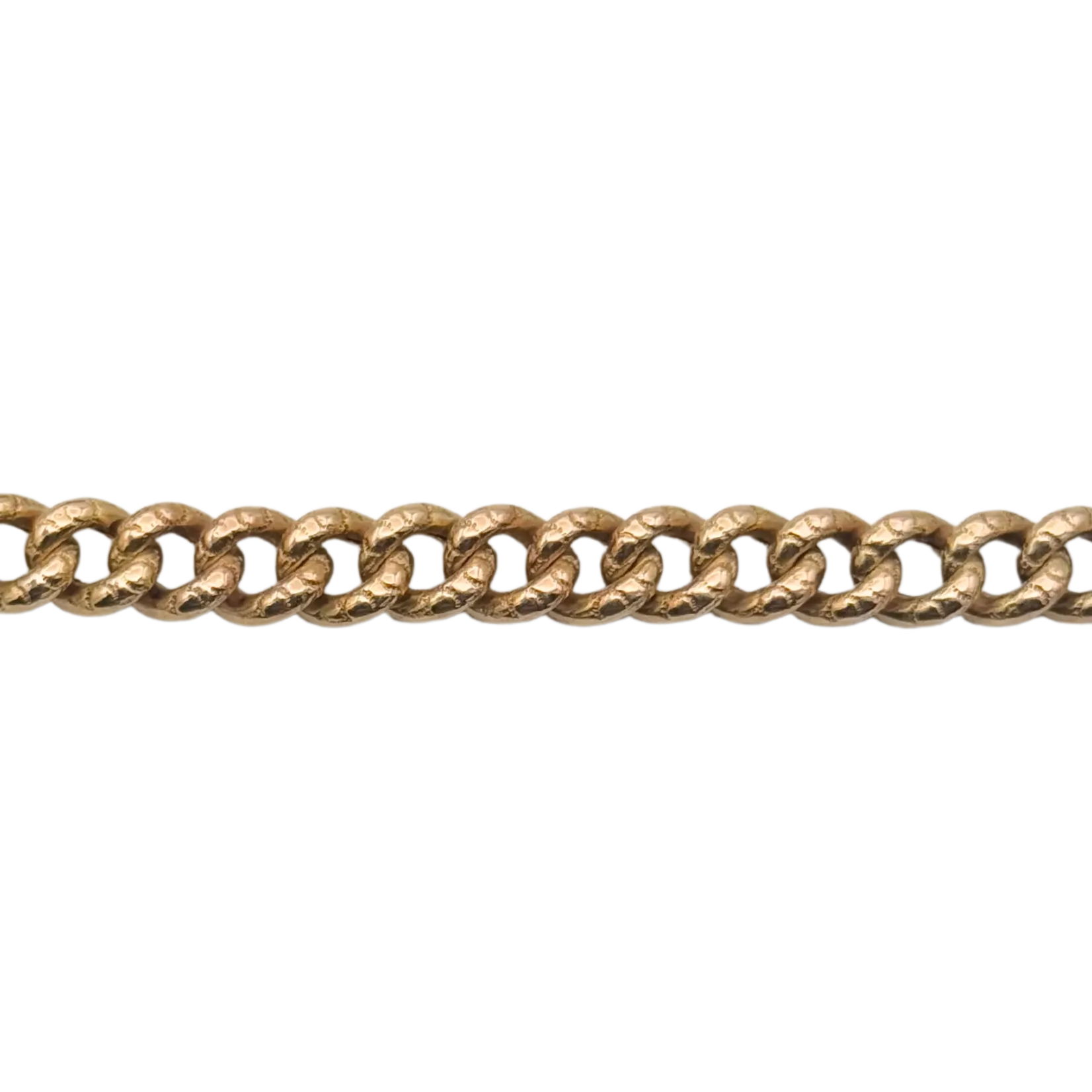 Vintage 14k Rose Gold Engraved Curb Link Bracelet