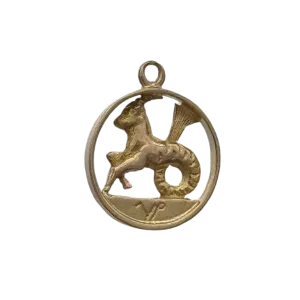 Vintage 9K Yellow Gold Capricorn Zodiac Sign Charm